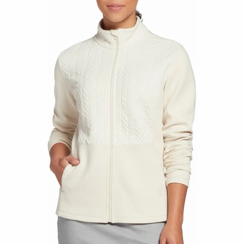 NWT Lady Hagan Cable Knit Full Zip Jacket Size L